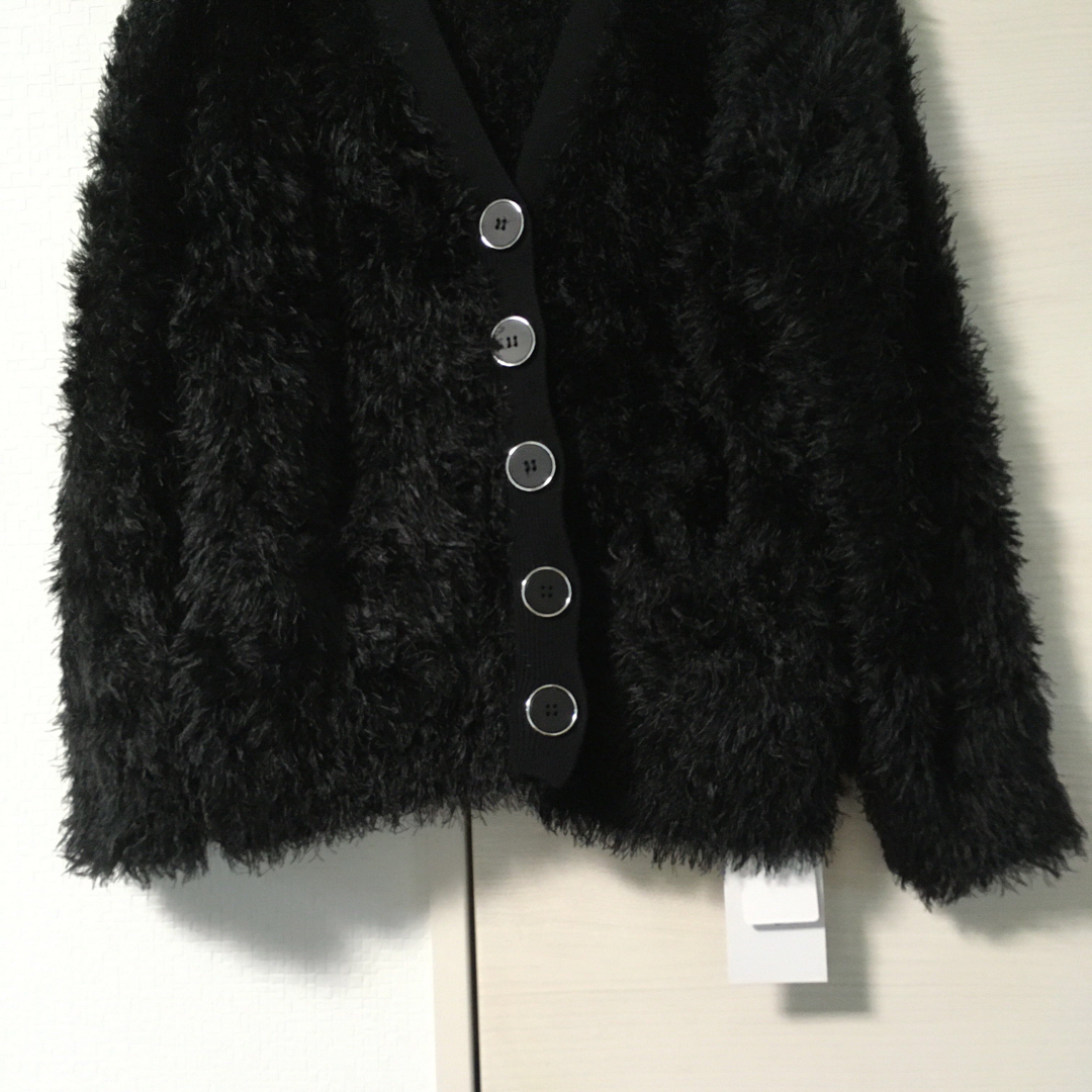 新品】MELT THE LADY ベーシック シャギーカーディガン 黒 希少の通販