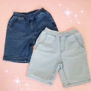 ジーユー(GU)の☆GU KIDS☆デニムショートパンツ2点セット☆120サイズ☆(パンツ/スパッツ)