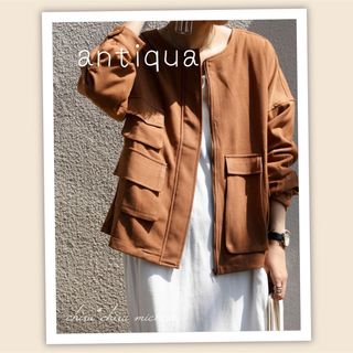 35%OFF antiqua 【patterntorso】ジップアップ*ブルゾン