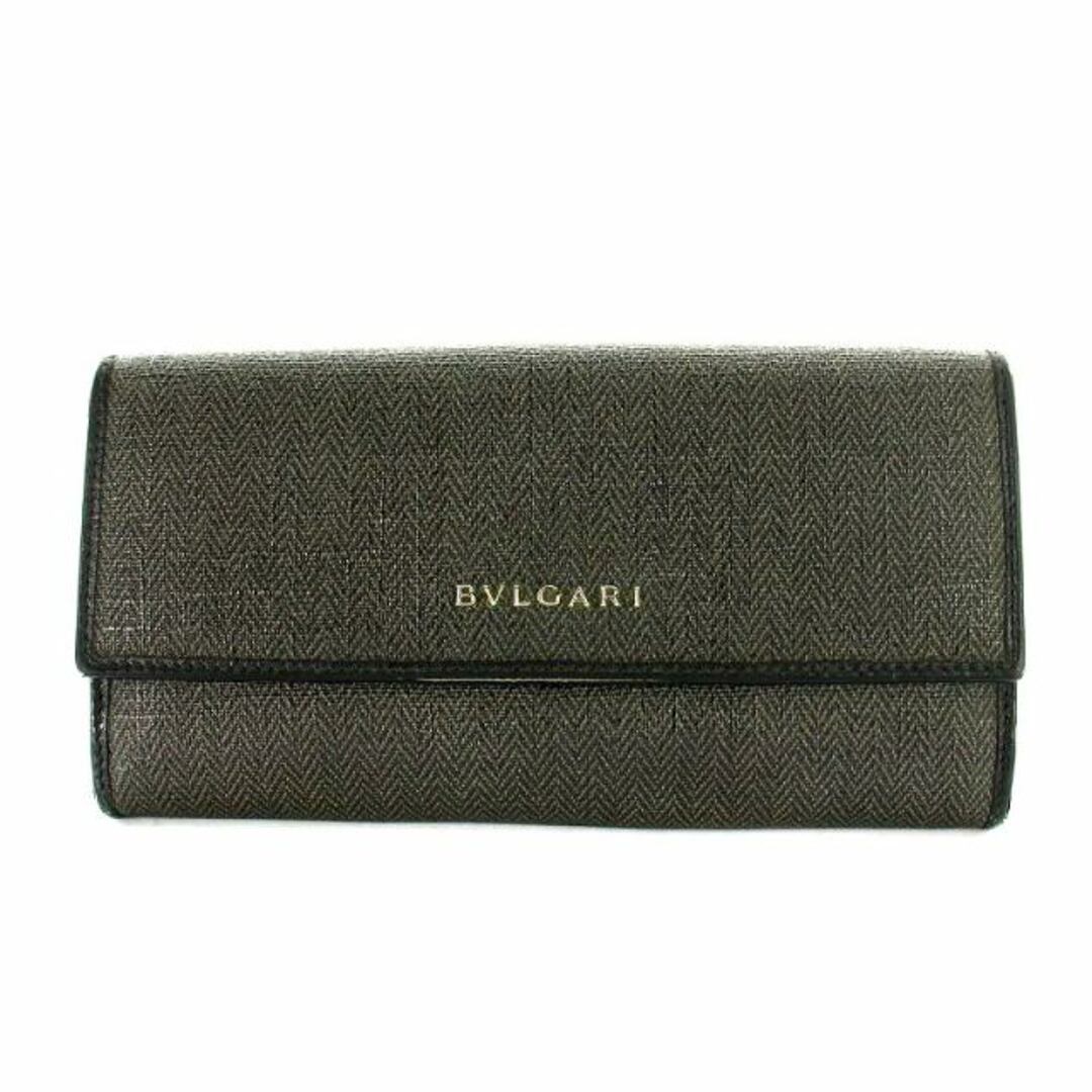 BVLGARI - ブルガリ BVLGARI 長財布 二つ折り レザー グレー 黒の通販
