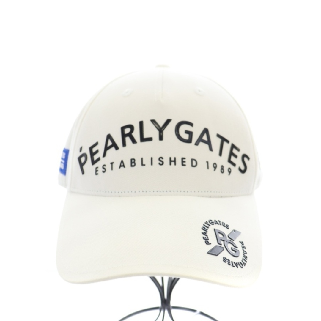 PEARLY GATES - パーリーゲイツ PEARLY GATES キャップ 帽子 ロゴ 白 ...