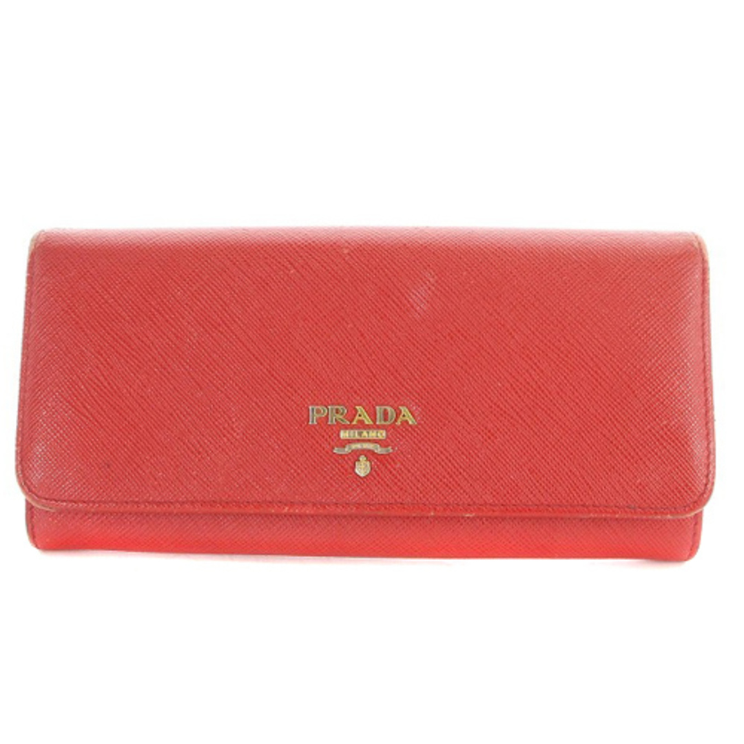 PRADA(プラダ)のプラダ ペタロ サフィアーノ レザー 長財布 赤 1MH132 QWA レディースのファッション小物(財布)の商品写真