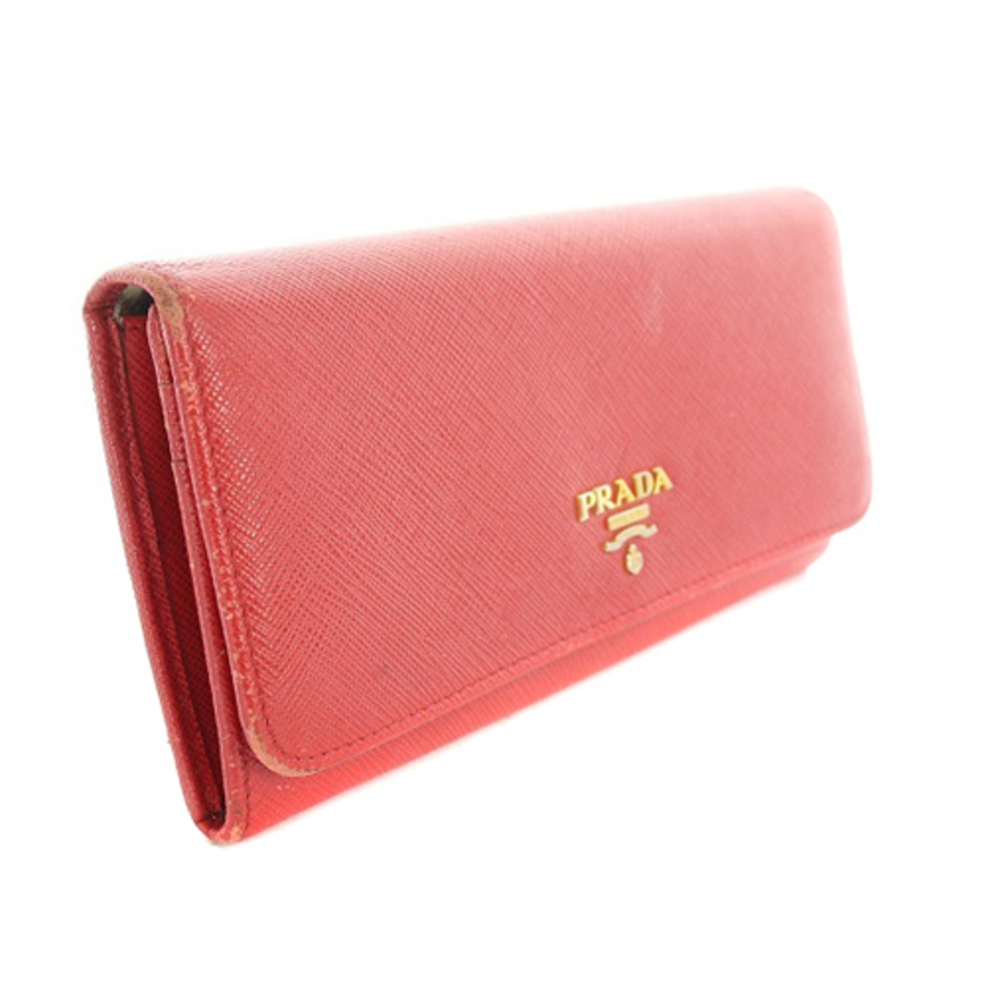PRADA(プラダ)のプラダ ペタロ サフィアーノ レザー 長財布 赤 1MH132 QWA レディースのファッション小物(財布)の商品写真