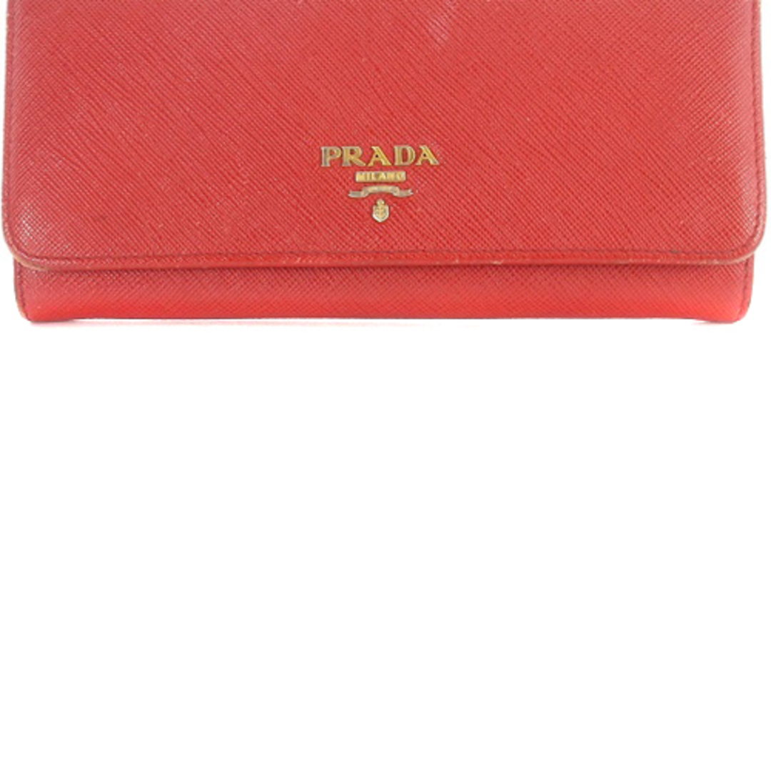 PRADA(プラダ)のプラダ ペタロ サフィアーノ レザー 長財布 赤 1MH132 QWA レディースのファッション小物(財布)の商品写真