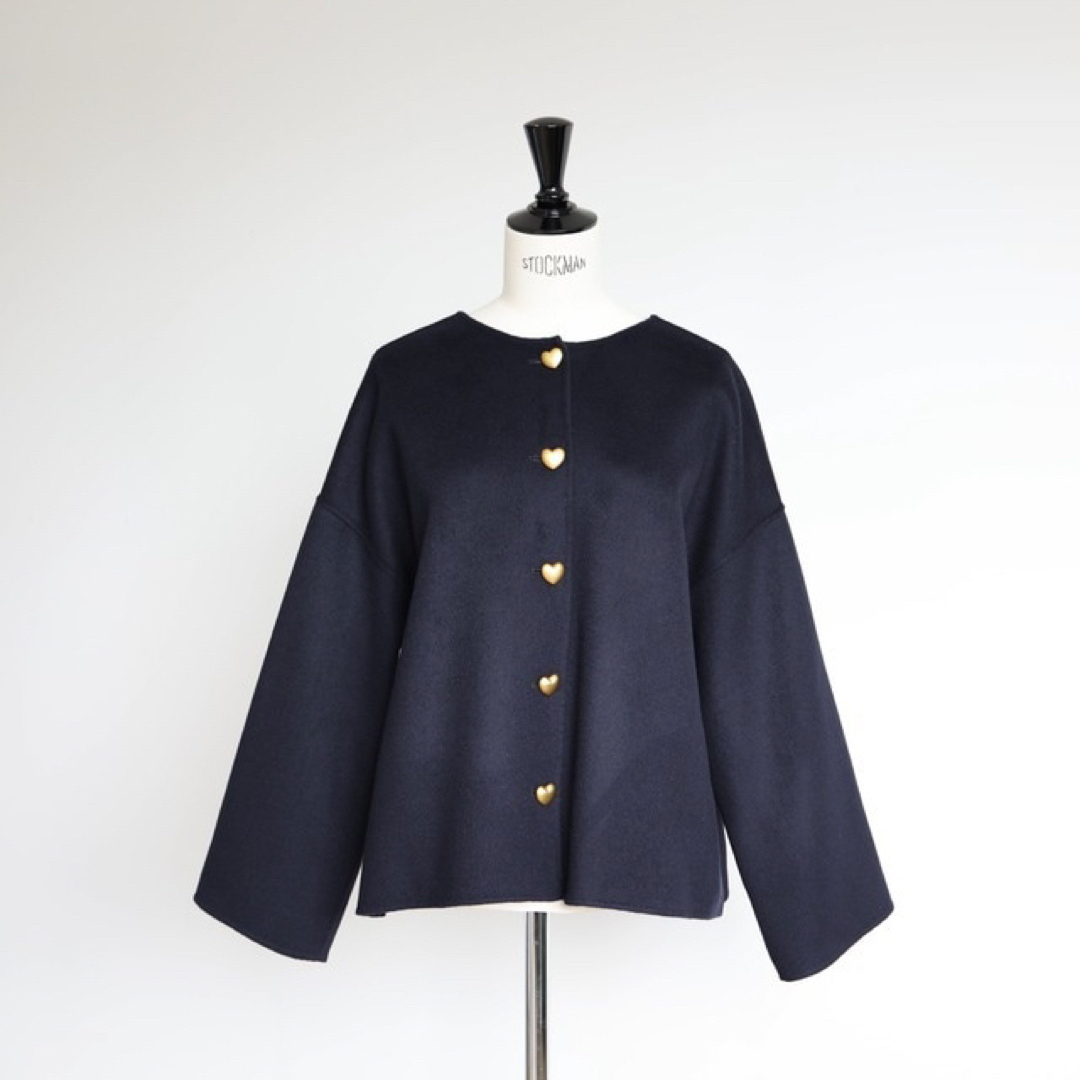 GYPSOPHILA(ジプソフィラ)のGypsohila Heart 2way River Pullover Navy レディースのジャケット/アウター(ノーカラージャケット)の商品写真