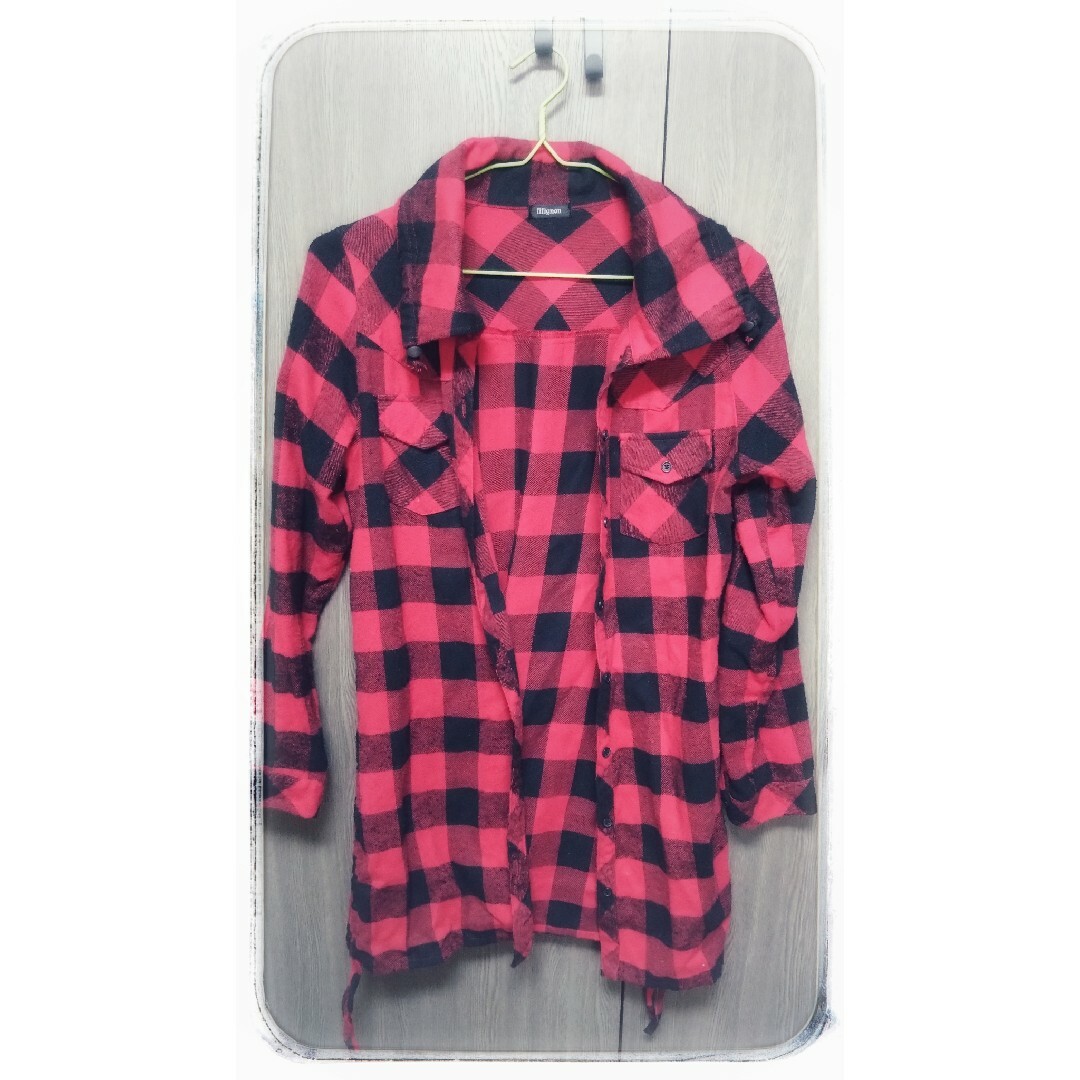 チェックシャツ mignon レディースのトップス(シャツ/ブラウス(長袖/七分))の商品写真
