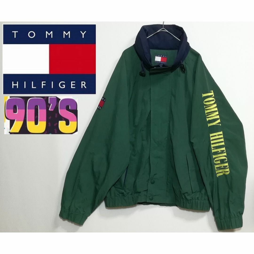 72 90年代 TOMMY HILFIGER スウィングトップ XL ナイロン | フリマアプリ ラクマ