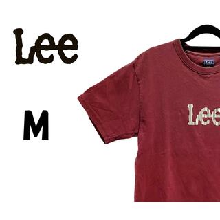 リー(Lee)のリー　ロゴＴシャツ　えんじ色　M　K00283(Tシャツ/カットソー(半袖/袖なし))