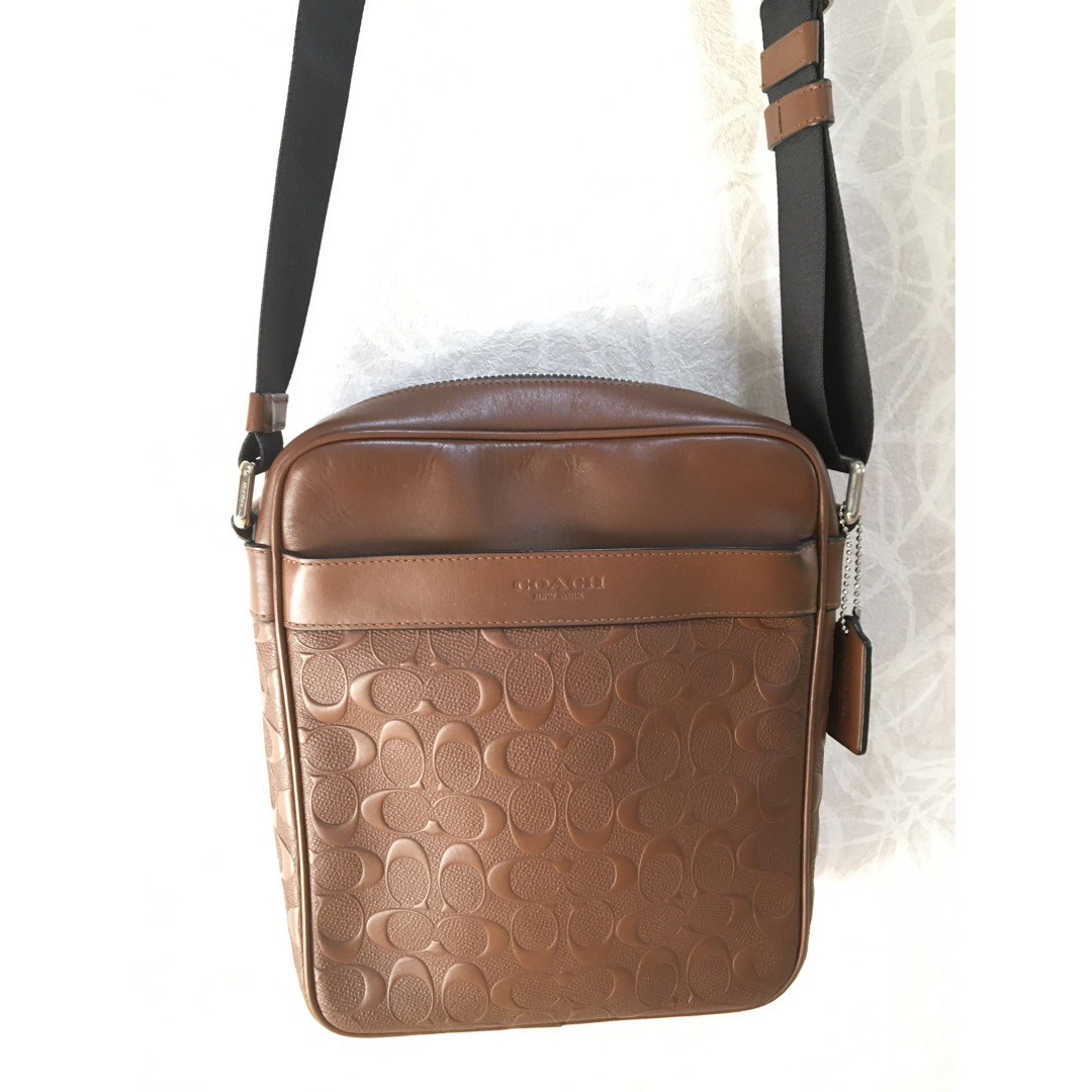 COACH コーチ ショルダーバッグ エンボスロゴ マットネイビー-www
