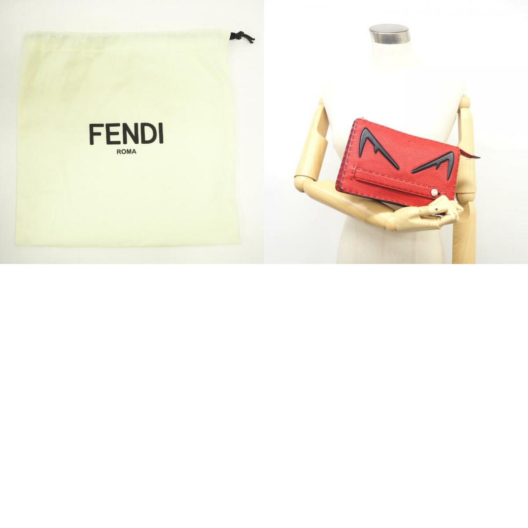 フェンディ FENDI クラッチバッグ
 モンスター セレリア セカンドバッグ ポーチ レッド 9