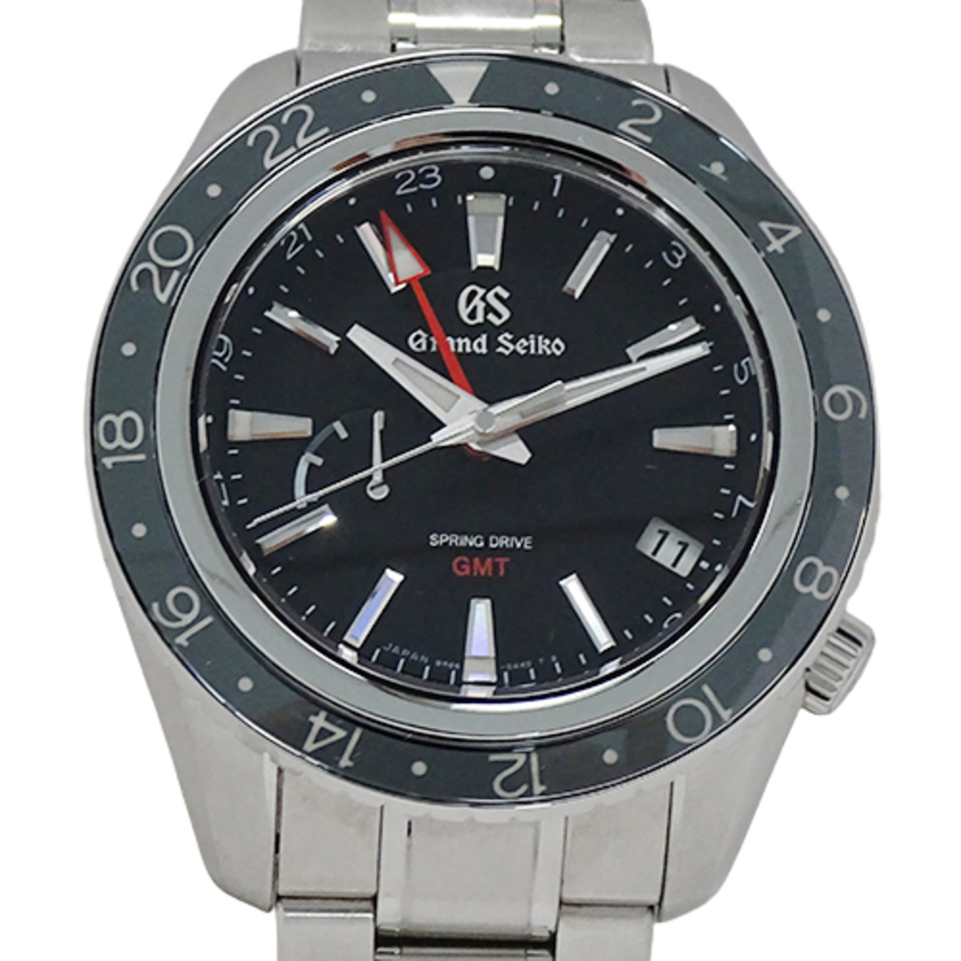 セイコー SEIKO スプリングドライブ 9R66-0AA0 グランドセイコー デイト GMT 腕時計 SS シルバー