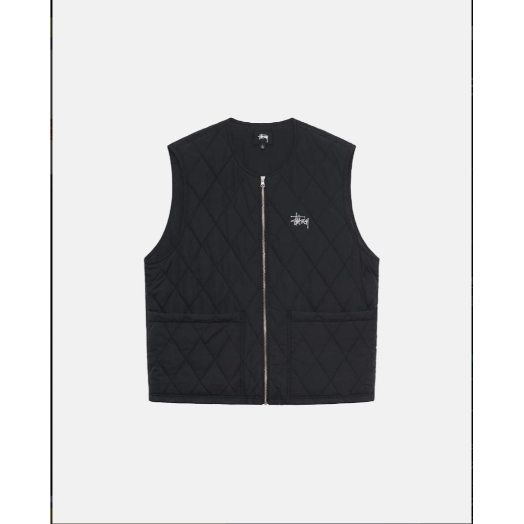 Stussy DIAMOND QUILTED VEST 黒 M