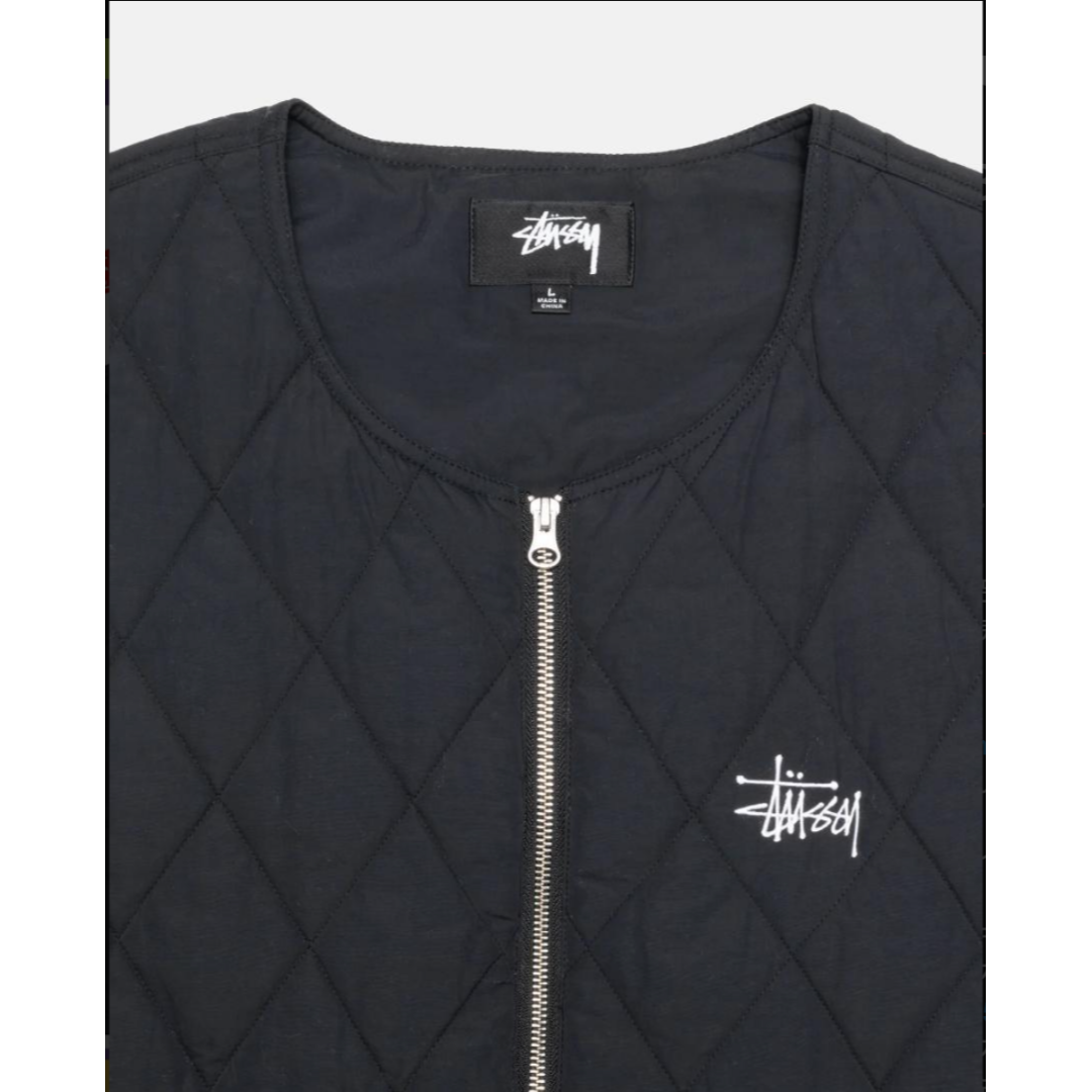 Stussy DIAMOND QUILTED VEST 黒 M