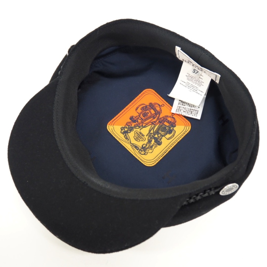 Hermes(エルメス)のエルメス HERMES キャスケット
 ドーヴィル 57 ブラック レディースの帽子(キャスケット)の商品写真