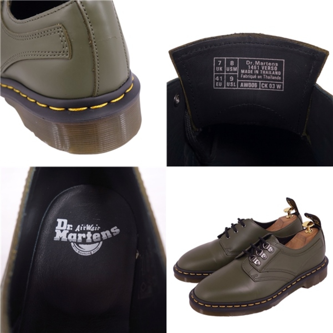 Dr.Martens(ドクターマーチン)のドクターマーチン Dr.Martens レザーシューズ ダービーシューズ 1461 VERSO 3ホール スムースレザー シューズ メンズ UK7 US8 EU41(26cm相当) グリーン メンズの靴/シューズ(ドレス/ビジネス)の商品写真