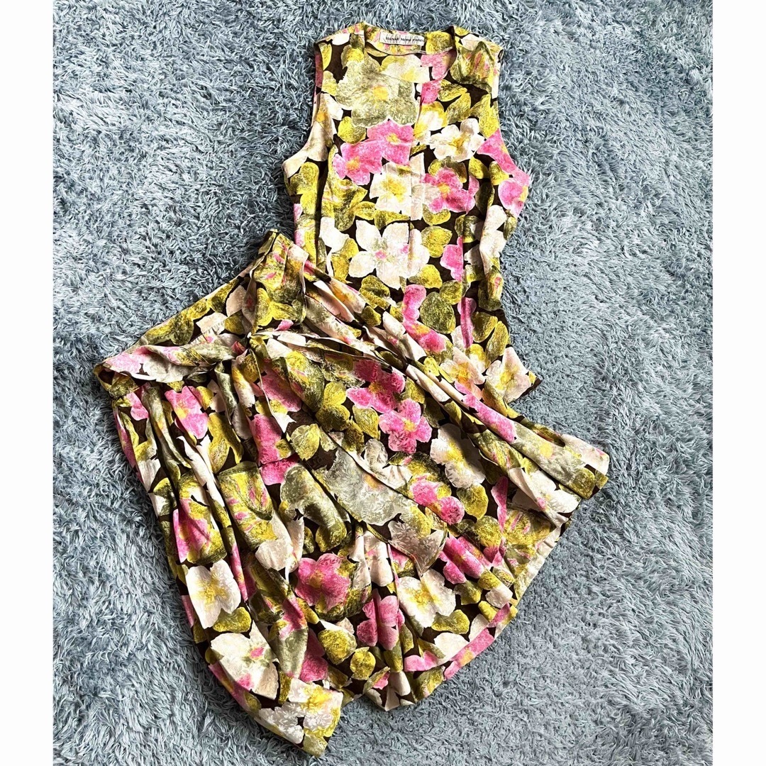 【美品】HANAE  MORI PARIS ハナエモリ　ロングワンピース　ドレス