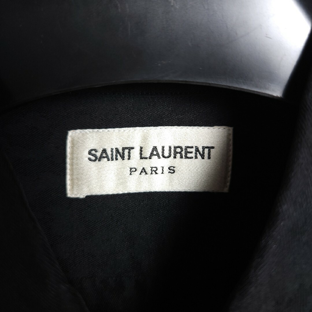 13AW SAINT LAURENT PARIS シルクベイビーキャットシャツ