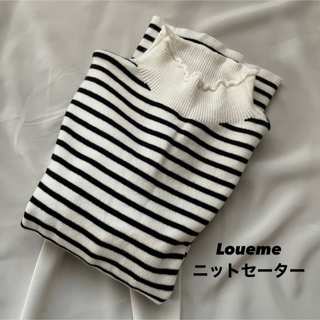 Loueme  ニットセーター ボーダー レディースのトップス(ニット/セーター)の商品写真