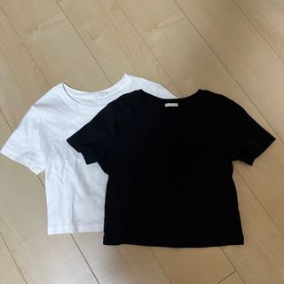 ジーユー(GU)のコットン　ミニT  2色セットGU(Tシャツ(半袖/袖なし))