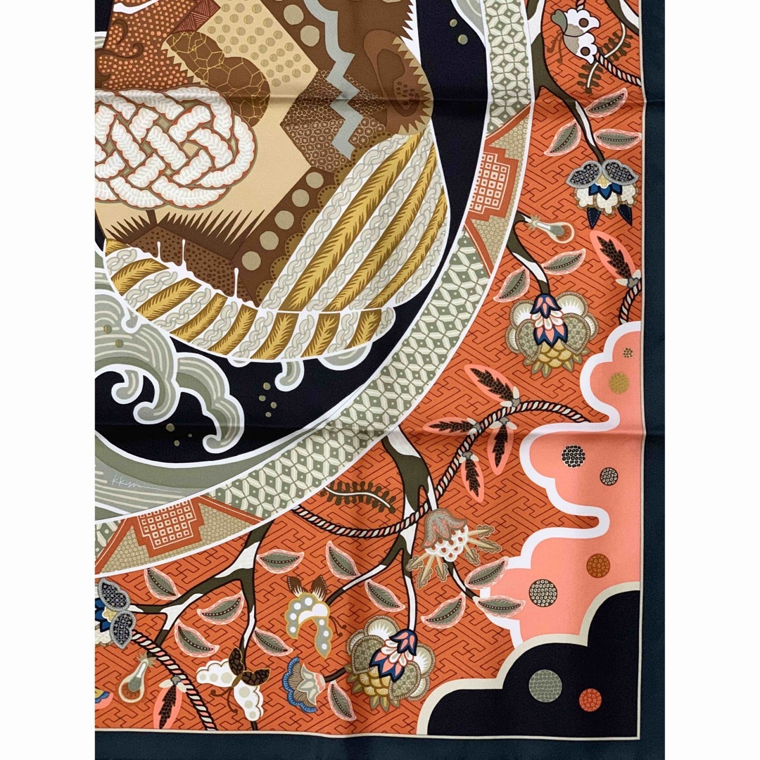 Hermes エルメス カレ90 《デュオ・コスミック》 京森康平 箱付き