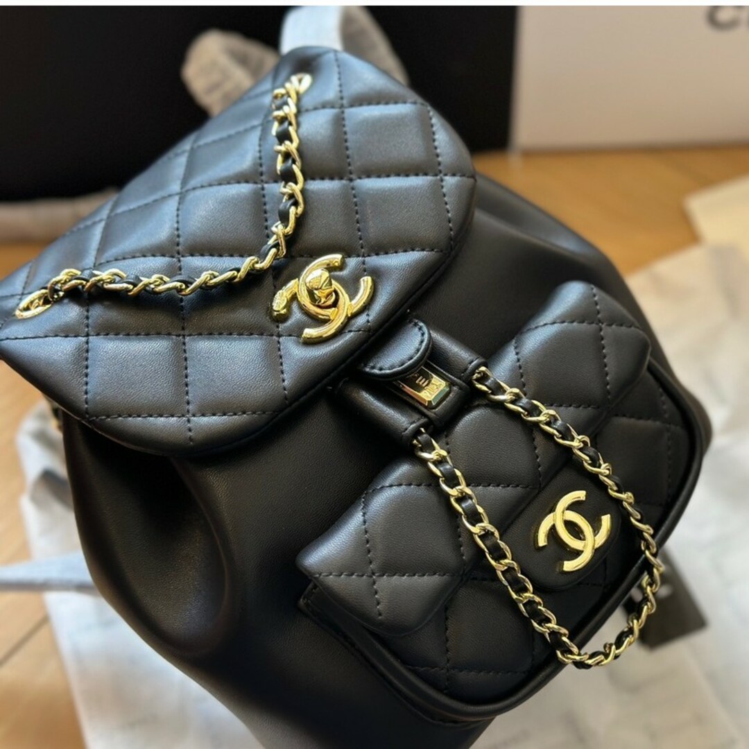 CHANEL - お値下げ CHANEL シャネル バックパック マトラッセ ブラック