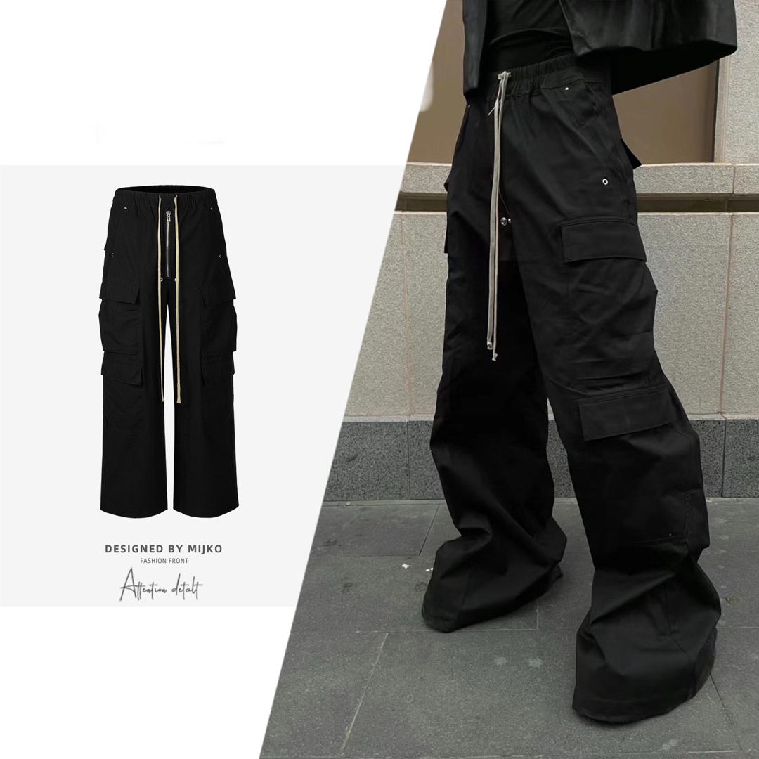 Rick Owens(リックオウエンス)のメンズ　フレアシルエット　カーゴ　ワークパンツ メンズのパンツ(ワークパンツ/カーゴパンツ)の商品写真