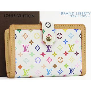 ルイヴィトン(LOUIS VUITTON)の激レアほぼ新品ルイヴィトンモノグラムマルチカラーポルトフォイユヴィエノワがま口二(財布)