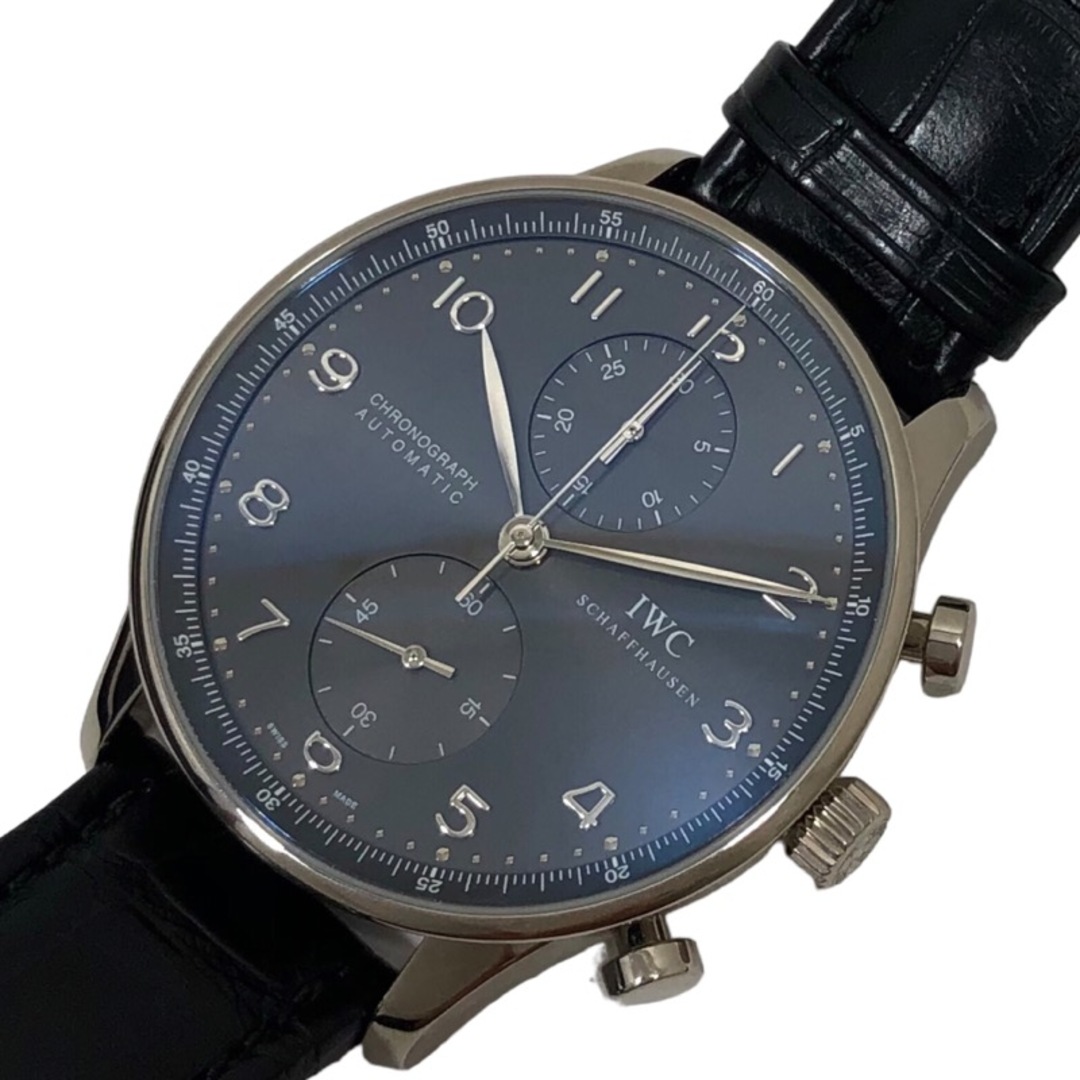 IWC(インターナショナルウォッチカンパニー)の　インターナショナルウォッチカンパニー IWC ポルトギーゼ クロノグラフ IW371431 グレー文字盤 K18WG/レザーストラップ(アリゲーター) メンズ 腕時計 メンズの時計(その他)の商品写真