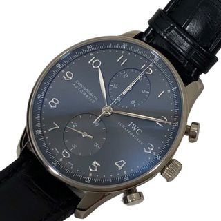 インターナショナルウォッチカンパニー(IWC)の　インターナショナルウォッチカンパニー IWC ポルトギーゼ クロノグラフ IW371431 グレー文字盤 K18WG/レザーストラップ(アリゲーター) メンズ 腕時計(その他)