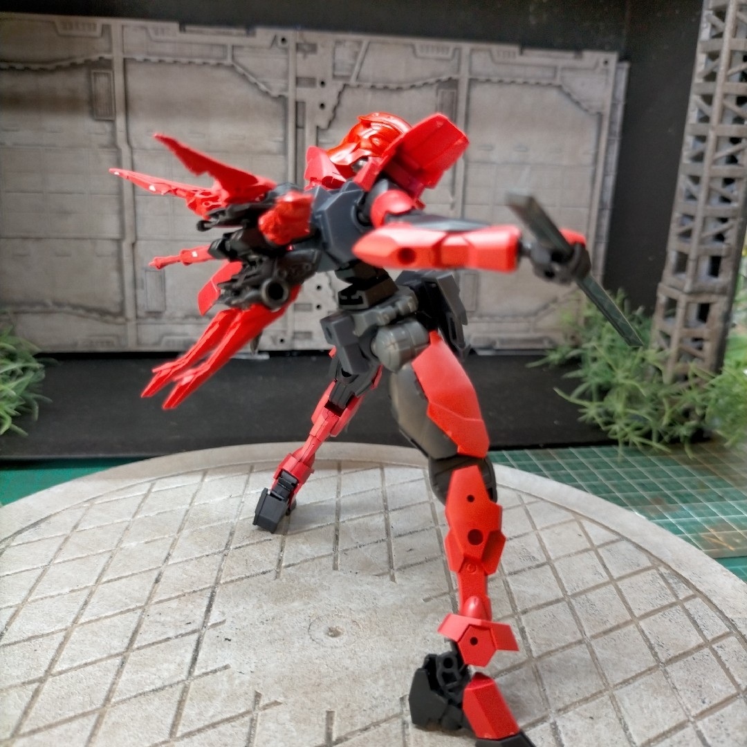 KM-174、シングルソーディアン、ガンプラジャンク完成品。