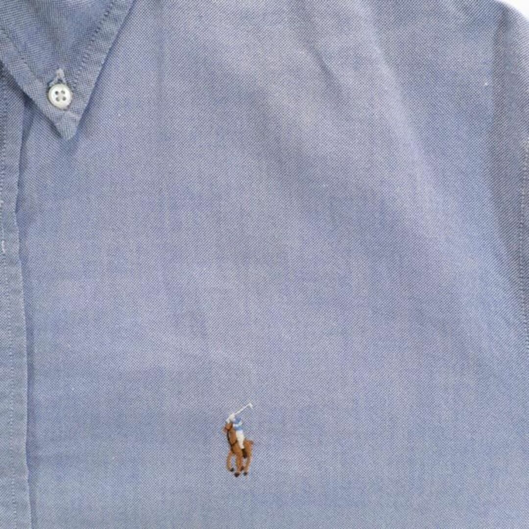 ラルフローレン 90s オールド 長袖 ボタンダウンシャツ 151/2 ブルー系 RALPH LAUREN ロゴ メンズ 【中古】 【230915】