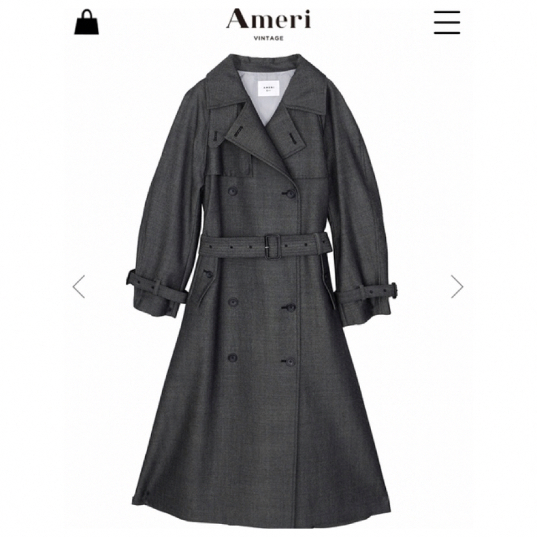 AMERI vintage SUPERIOR FLARE TRENCH COAT- AMERI vintage SUPERIOR FLARE TRENCH COAT-