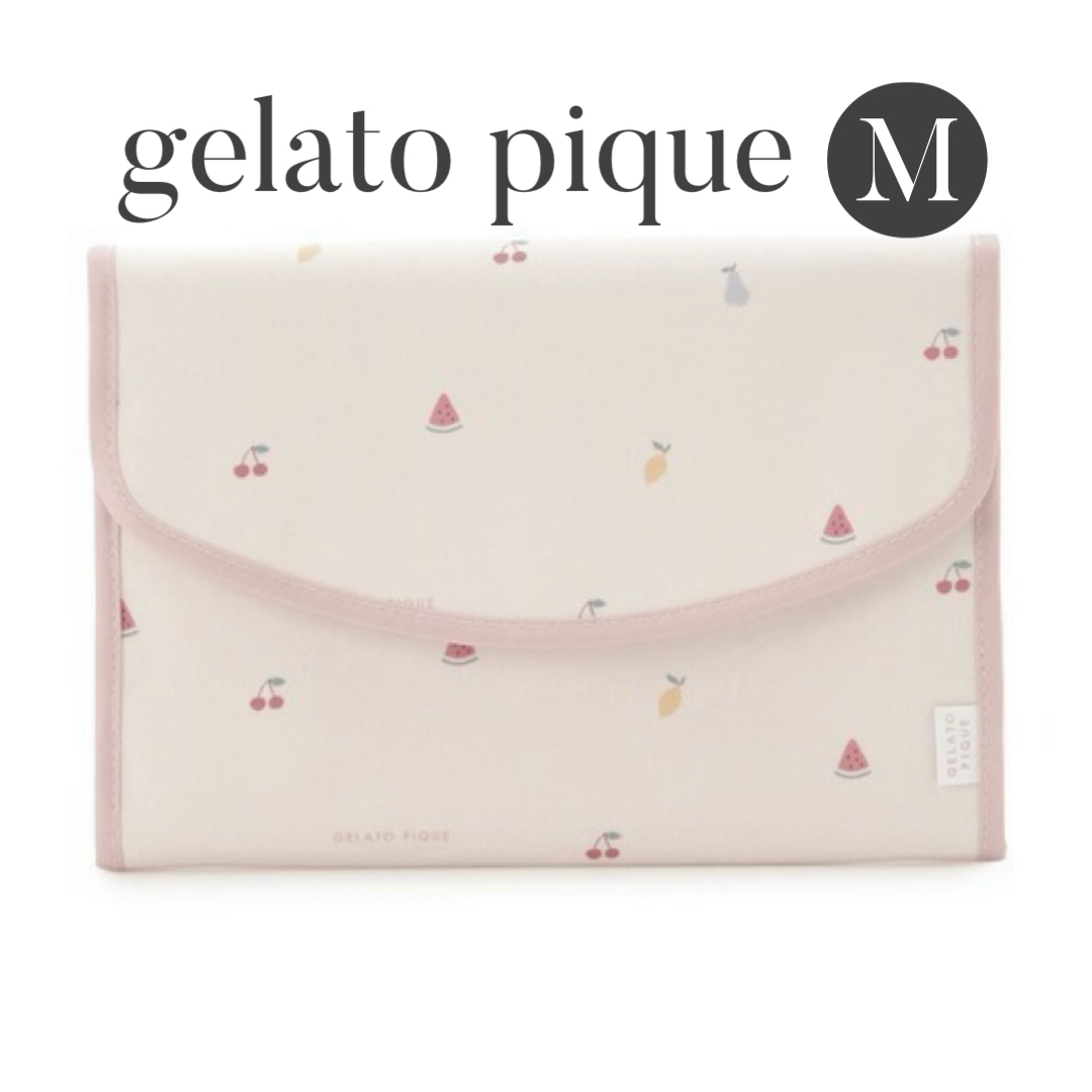 gelato pique - gelato pique ちびフルーツ柄母子手帳ケース M ピンク