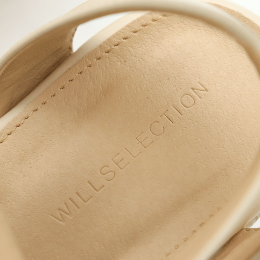 WILLSELECTION(ウィルセレクション)のウィルセレクション アンクルストラップサンダル レース ウェッジソール 厚底 シューズ 靴 レディース Mサイズ ベージュ WILLSELECTION レディースの靴/シューズ(サンダル)の商品写真