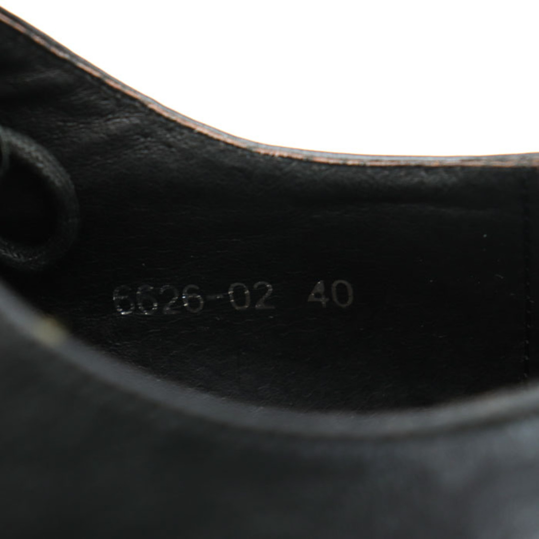 ジョルジオアルマーニ ドレスシューズ 本革レザー 内羽根 ビジネスシューズ 革靴 ブランド メンズ 40サイズ ブラック GIORGIO ARMANI