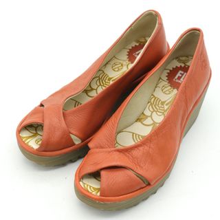 フライロンドン パンプス ウエッジソール ポルトガル製 ブランド コンフォートシューズ 靴 レディース 36サイズ オレンジ FLY LONDON(ハイヒール/パンプス)