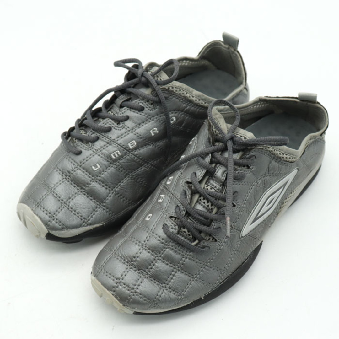 アンブロ トレーニングシューズ サッカーシューズ フットサル スニーカー 靴 25cm相当 レディース メンズ シルバー UMBRO
