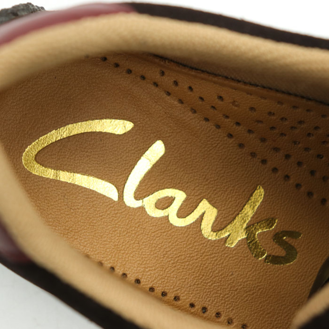 クラークス レザースニーカー 未使用 500629 スエード ブランド シューズ 靴 レディース メンズ 8サイズ ブラウン Clarks