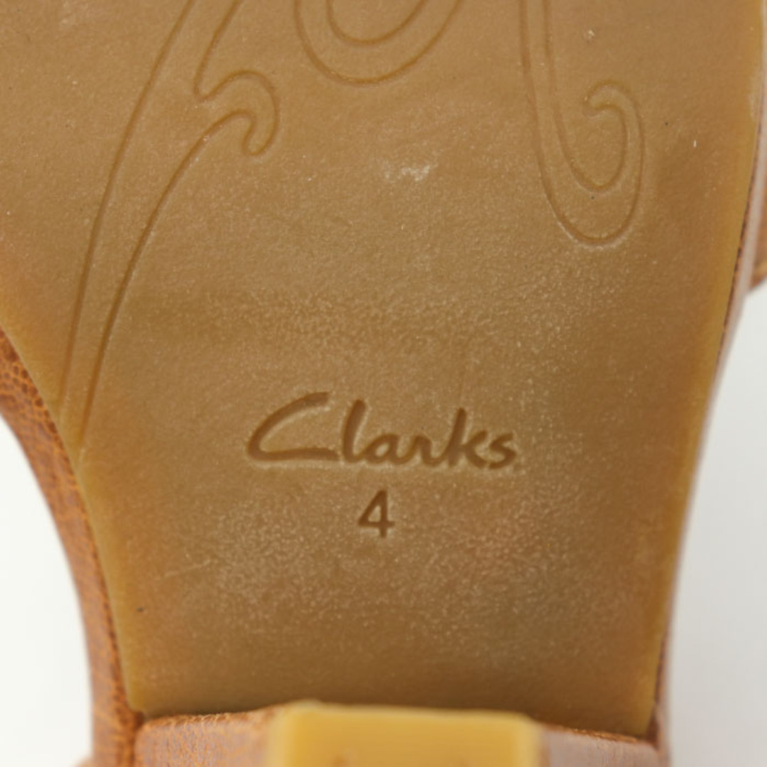 Clarks(クラークス)のクラークス ストラップサンダル レザー ミドルヒール ブランド シューズ 靴 レディース 4サイズ ブラウン Clarks レディースの靴/シューズ(サンダル)の商品写真