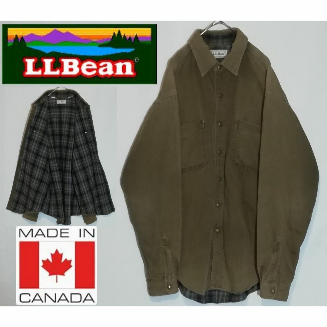 42 L.L.BEAN ワークシャツジャケット カナダ製
