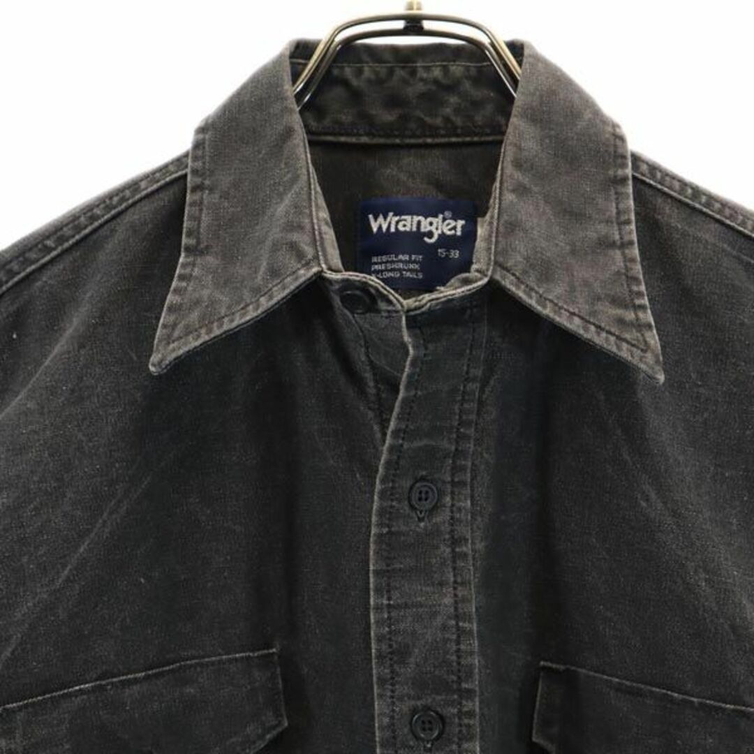 Wrangler(ラングラー)のラングラー 90s オールド ボーダー柄 長袖 デニムシャツ XL Wrangler メンズ 【中古】  【230915】 メンズのトップス(シャツ)の商品写真