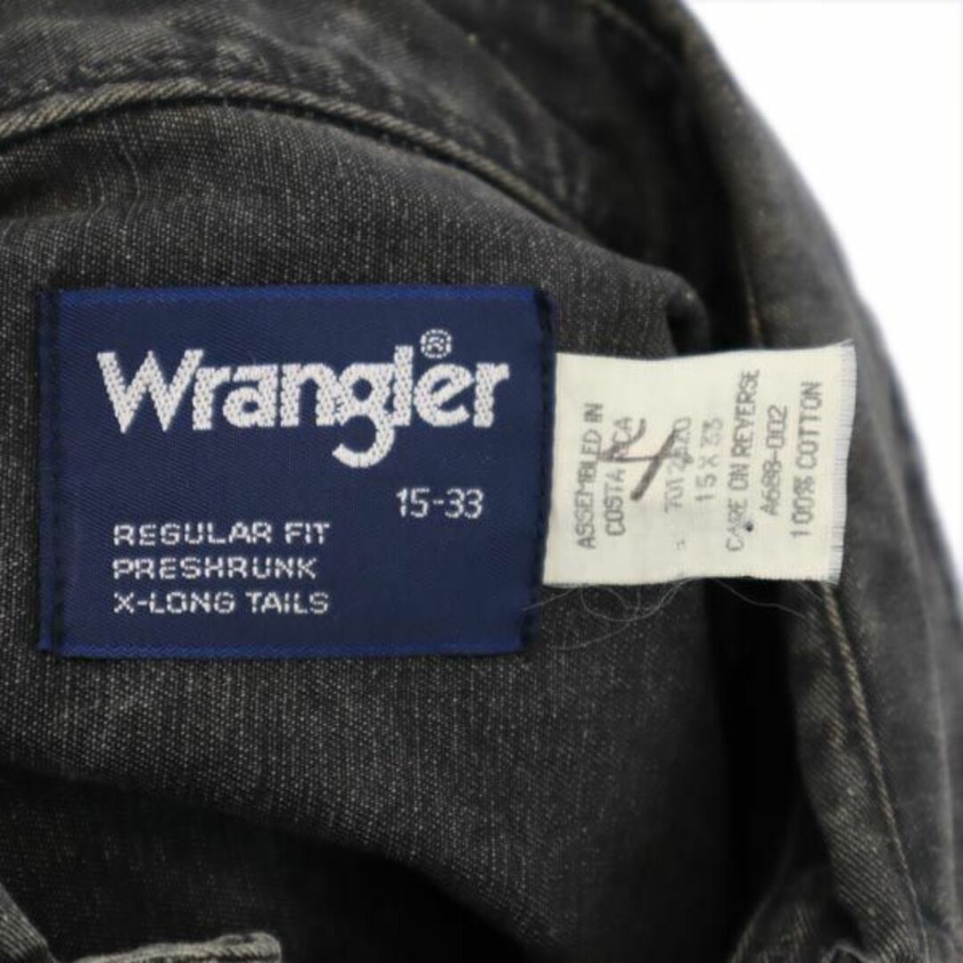 Wrangler(ラングラー)のラングラー 90s オールド ボーダー柄 長袖 デニムシャツ XL Wrangler メンズ 【中古】  【230915】 メンズのトップス(シャツ)の商品写真