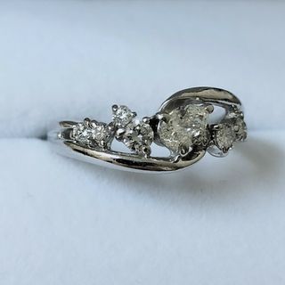 ペアシェイプカット ダイヤモンド リング Pt900 0.426ct 4.2g