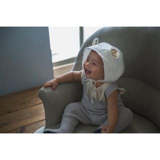 マールマール(MARLMARL)のヘッドアクセサリー　bonnet 3 bear white マールマール(帽子)