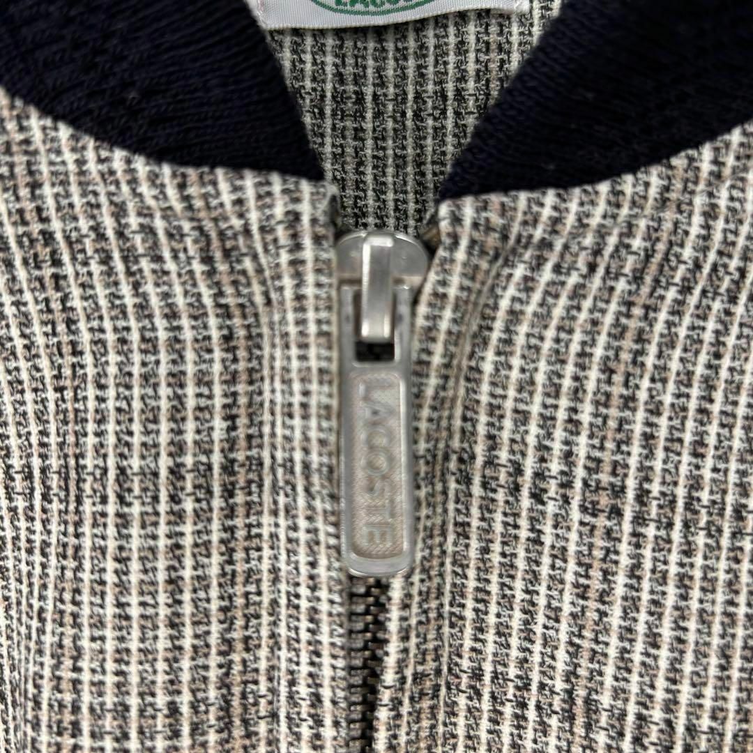 【激レア】lacoste ラコステ 刺繍ロゴ フリース チェック柄 希少カラー