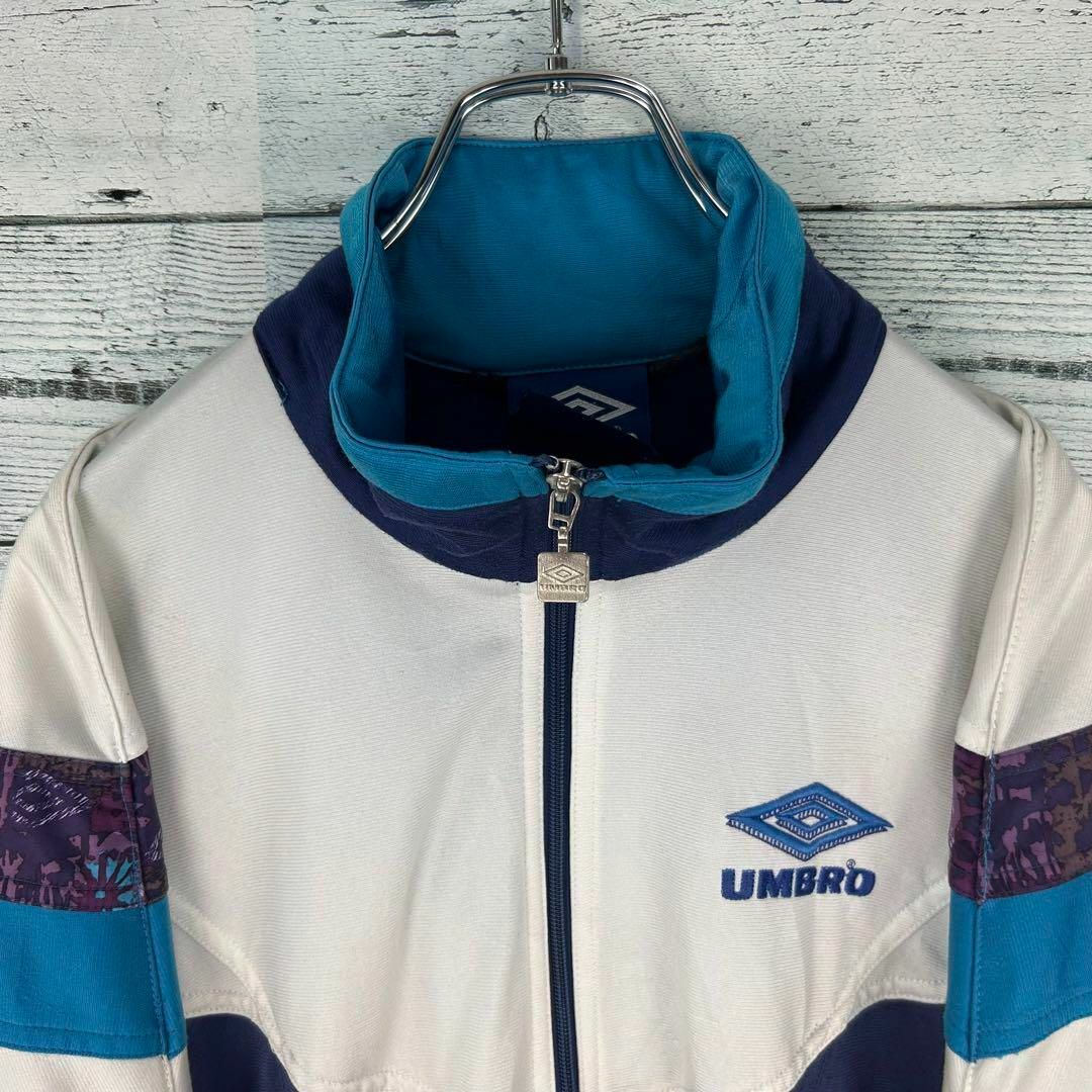 【レア】90s umbro 刺繍ロゴ　サイドライン　トラックジャケット