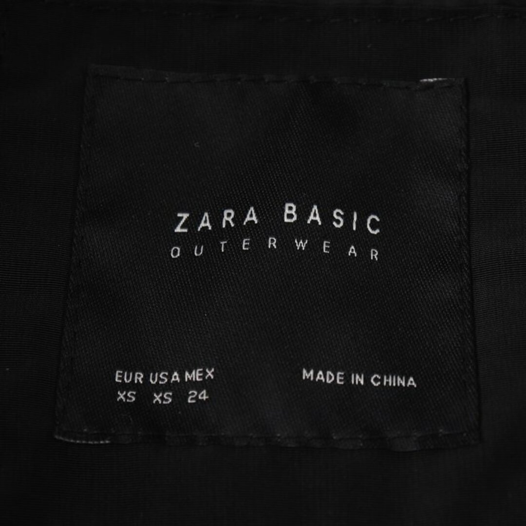 ザラ 中綿ジャケット ブルゾン ジップアップ ボリュームネック アウター レディース USA XSサイズ ブラック ZARA 2