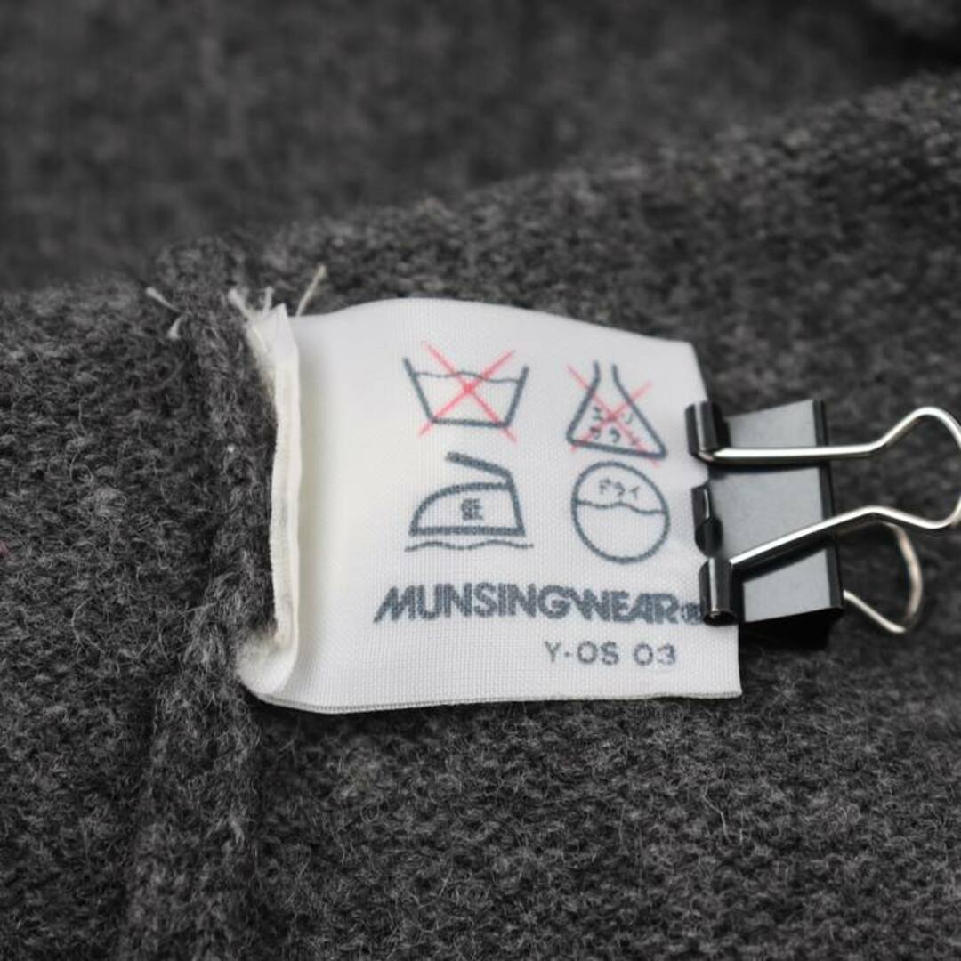 Munsingwear(マンシングウェア)のマンシングウェア 長袖ニット セーター ゴルフウェア Vネック トップス ウール メンズ C100-110サイズ グレー Munsing wear メンズのトップス(ニット/セーター)の商品写真