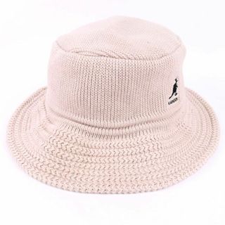 カンゴール(KANGOL)のカンゴール バケットハット クラッシャーハット ロゴ刺繍 コットン 帽子 レディース メンズ Mサイズ ベージュ KANGOL(ハット)