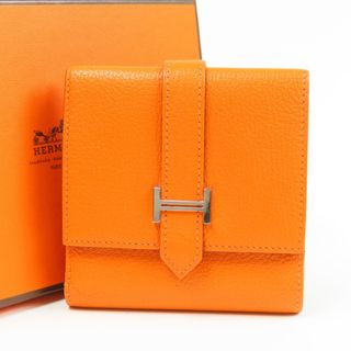 HERMES エルメス 財布 ベアン 三つ折り財布❣️シェーブル オレンジ